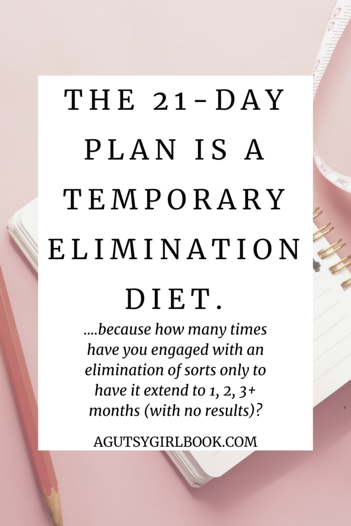 p. 100 the 21-Day Plan is a Temporary Elimination diet.