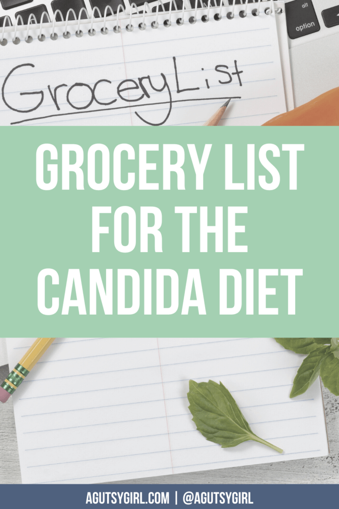 Grocery List for the Candida Diet agutsygirl.com #guthealing #candida #candidadiet