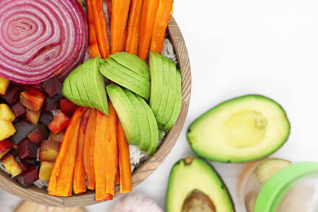 Root Vegetable Vegan Buddha Bowl agutsygirl.com #buddhabowl #buddhabowls #veganrecipes vegetarian