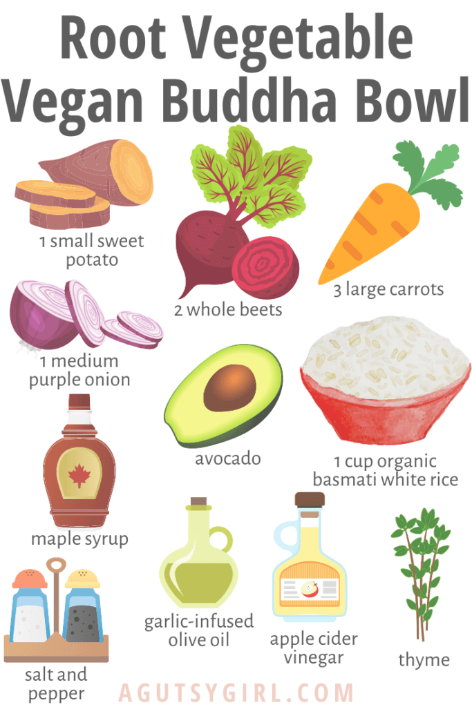 Root Vegetable Vegan Buddha Bowl agutsygirl.com