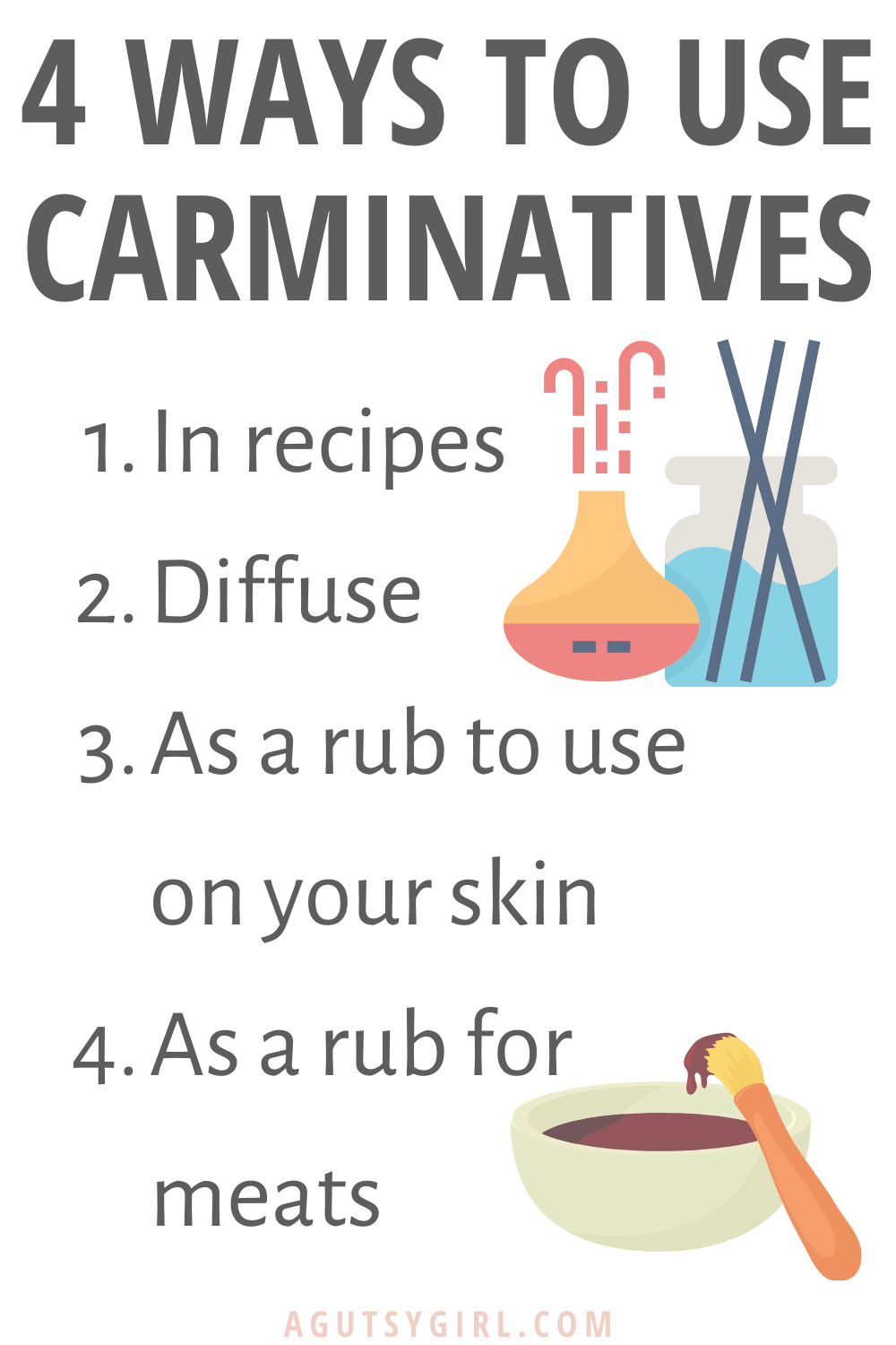 4 Ways to Use Carminatives 46 gut health digestion agutsygirl.com #guthealth #flatulence #digestion