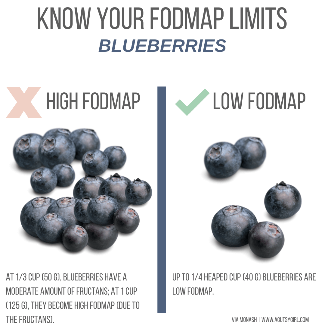 Create Your Own FODMAP Diet agutsygirl.com #fodmap #sibo #fodmapdiet Blueberries