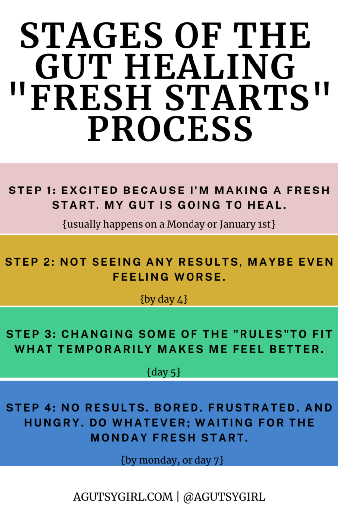 Fresh Starts agutsygirl.com stages of the gut healing process