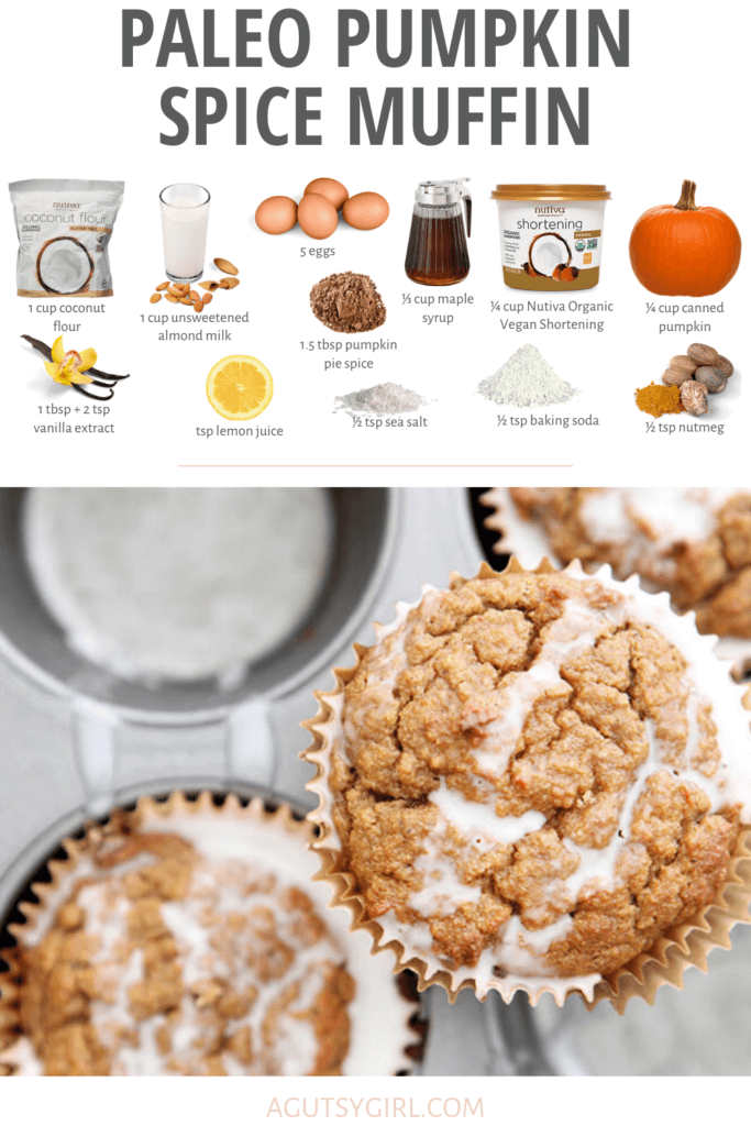 Paleo Pumpkin Spiced Muffins agutsygirl.com #paleorecipes #pumpkinspice #guthealth #dairyfreerecipes
