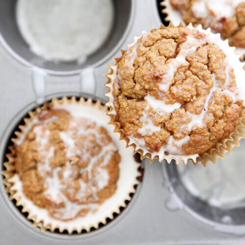 Pumpkin Pie Spice for Gut Health agutsygirl.com #pumpkinpie #pumpkinspice #guthealth #healingspices #spices muffins with drizzle