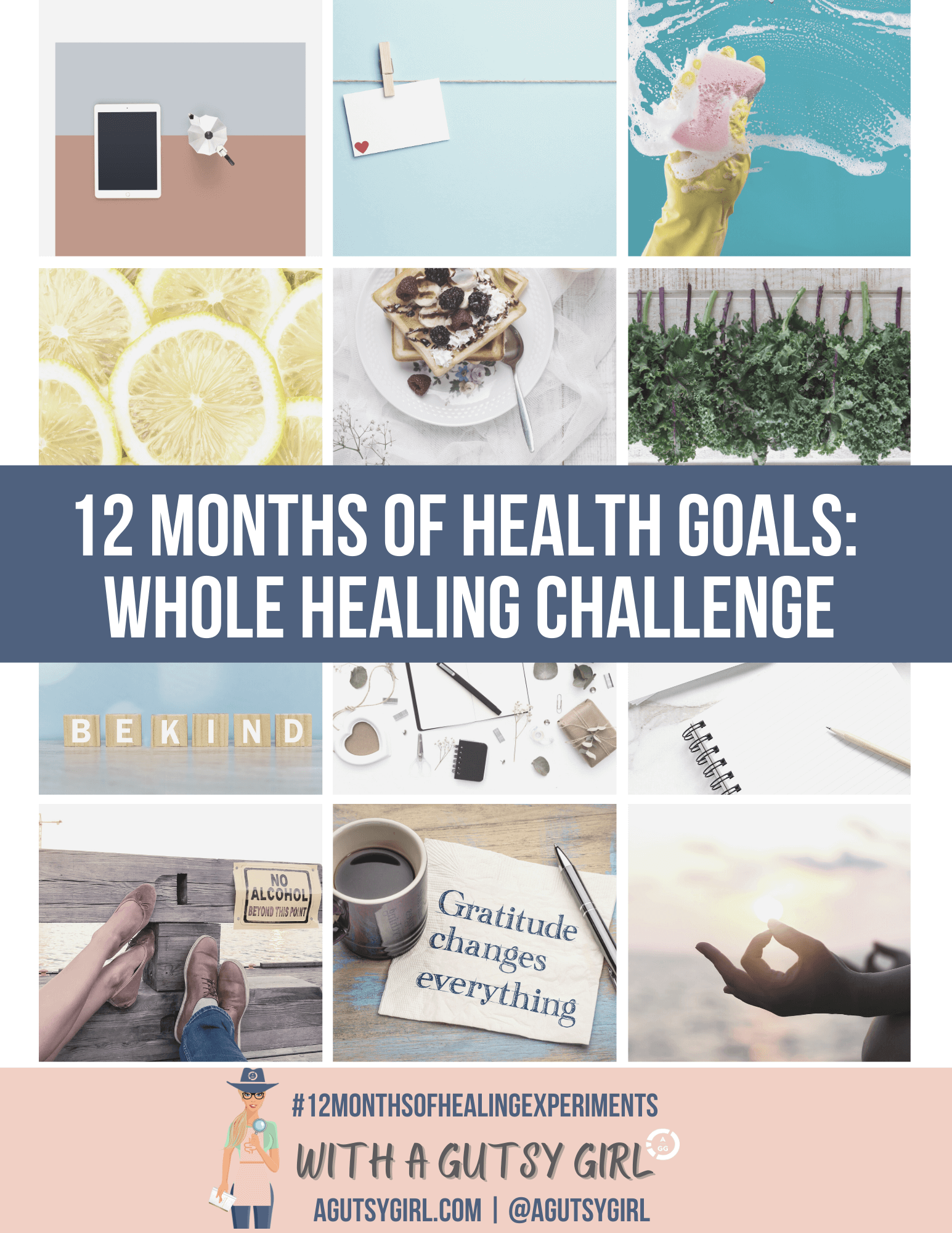 12 months of whole healing health goals with agutsygirl.com #healthgoal #newyear #healthchallenge