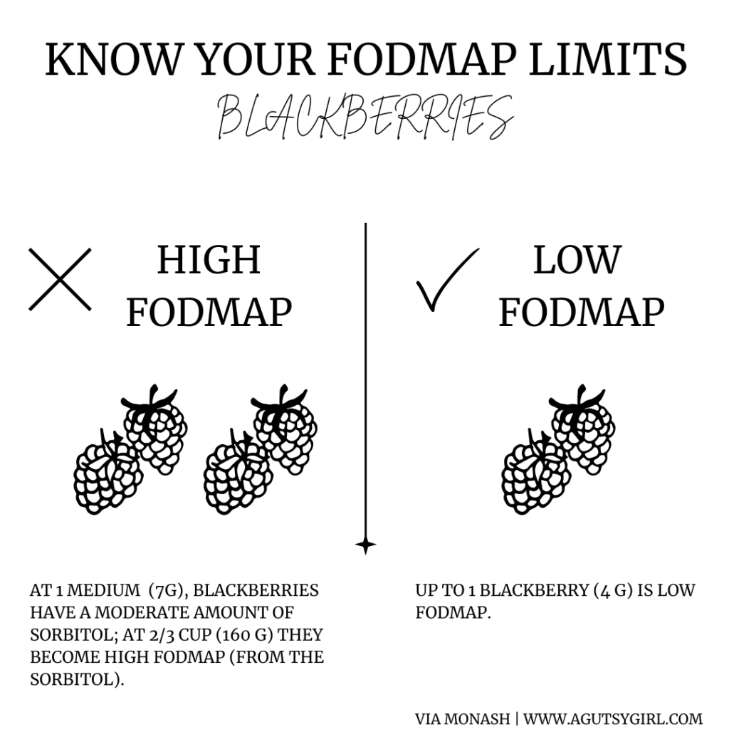 blackberries SIBO low fodmap diet agutsygirl.com #fodmap