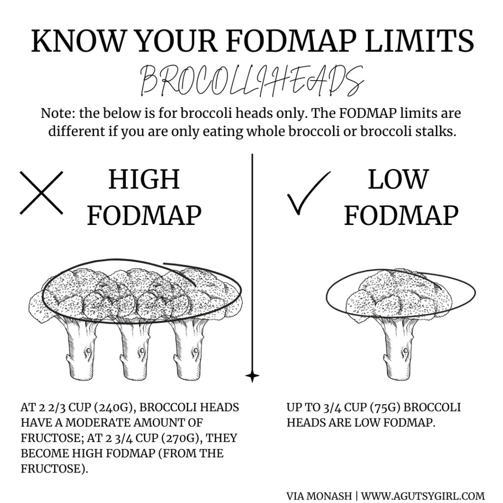 broccoli heads FODMAP SIBO agutsygirl.com #broccoli