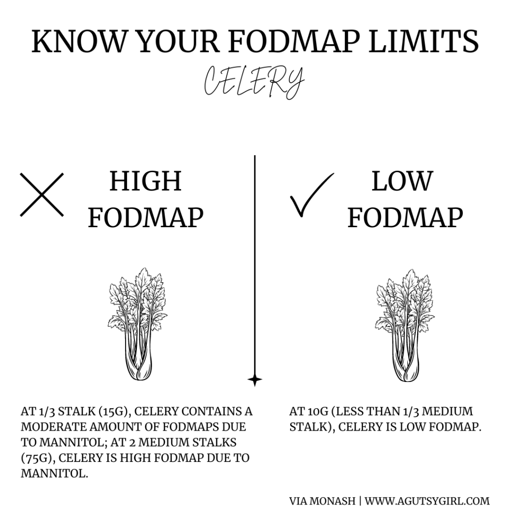 celery SIBO low fodmap diet agutsygirl.com #fodmap