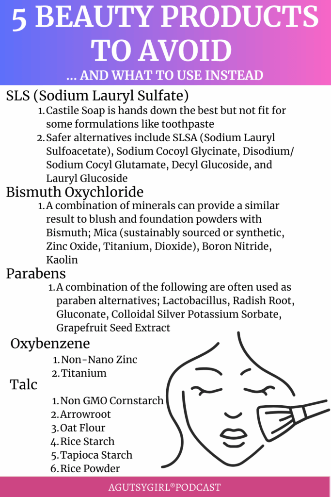 5 Beauty products to avoid Toxic Beauty Episode 5 A Gutsy Girl podcast agutsygirl.com