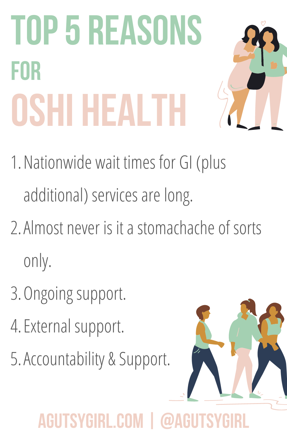 Top 5 Reasons for OSHI Health agutsygirl.com #oshi #oshihealth #guthealth