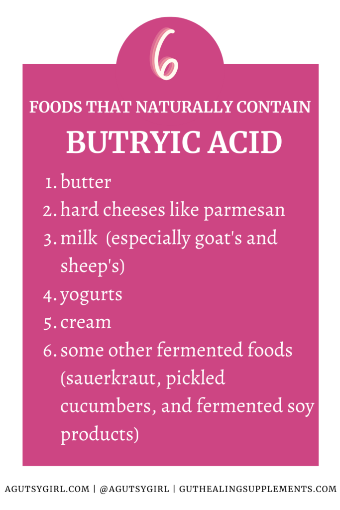 Butyrate Food List agutsygirl.com #butyrate