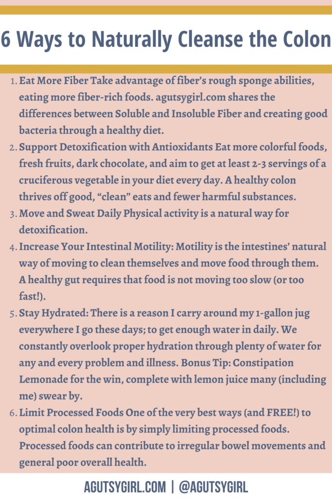 6 ways How to Clean Your Stomach and Intestines Naturally agutsygirl.com #stomach #coloncleanse