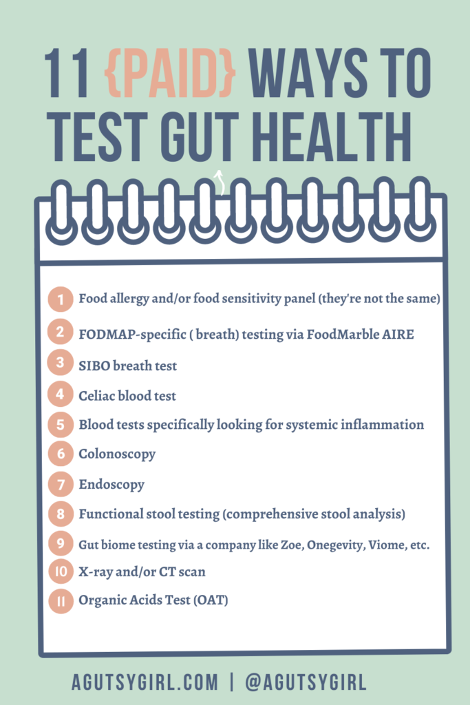 Paid Ways to Test Gut Health agutsygirl.com #guthealth #healthtest #healthtesting