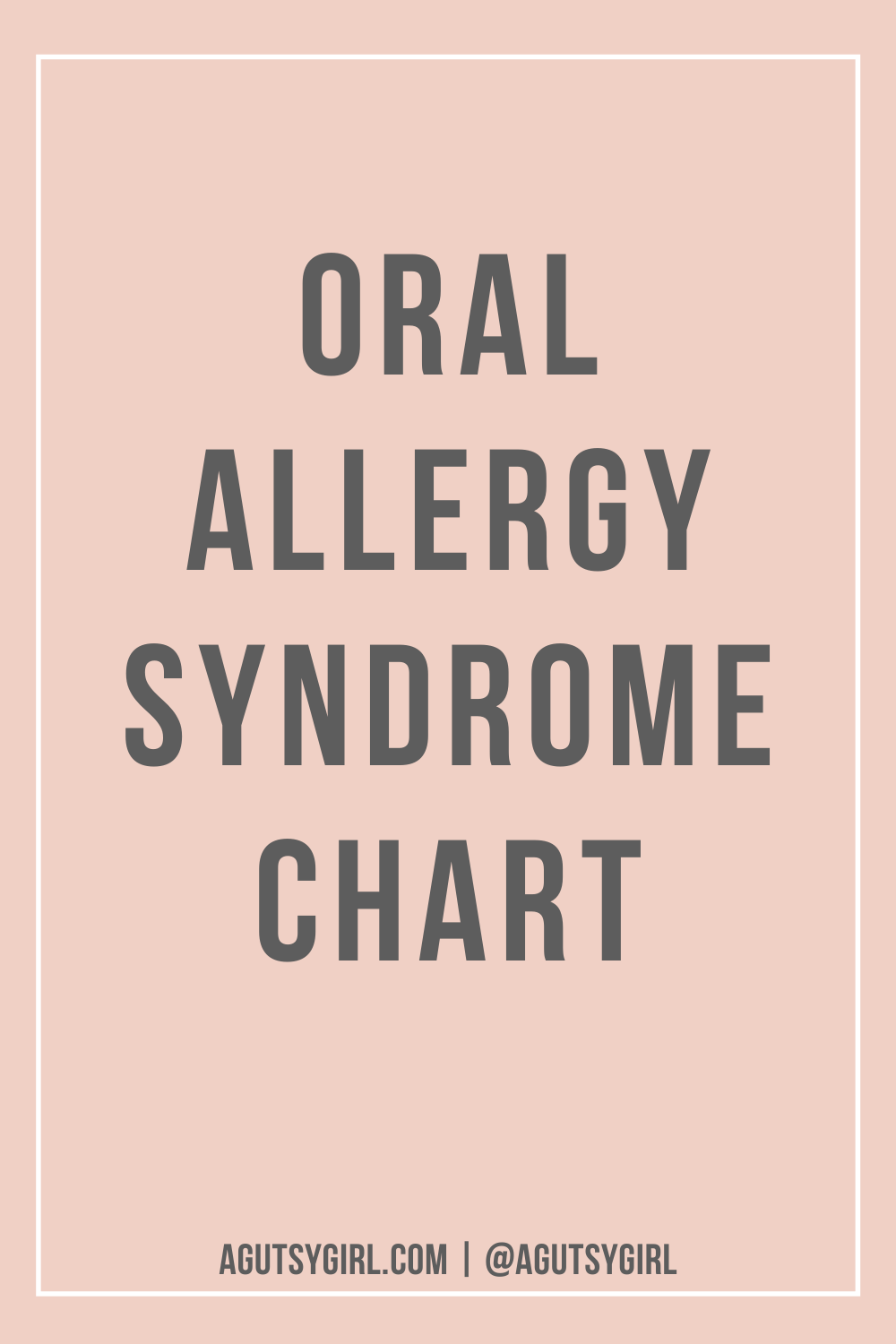 Allergy Syndrome Chart