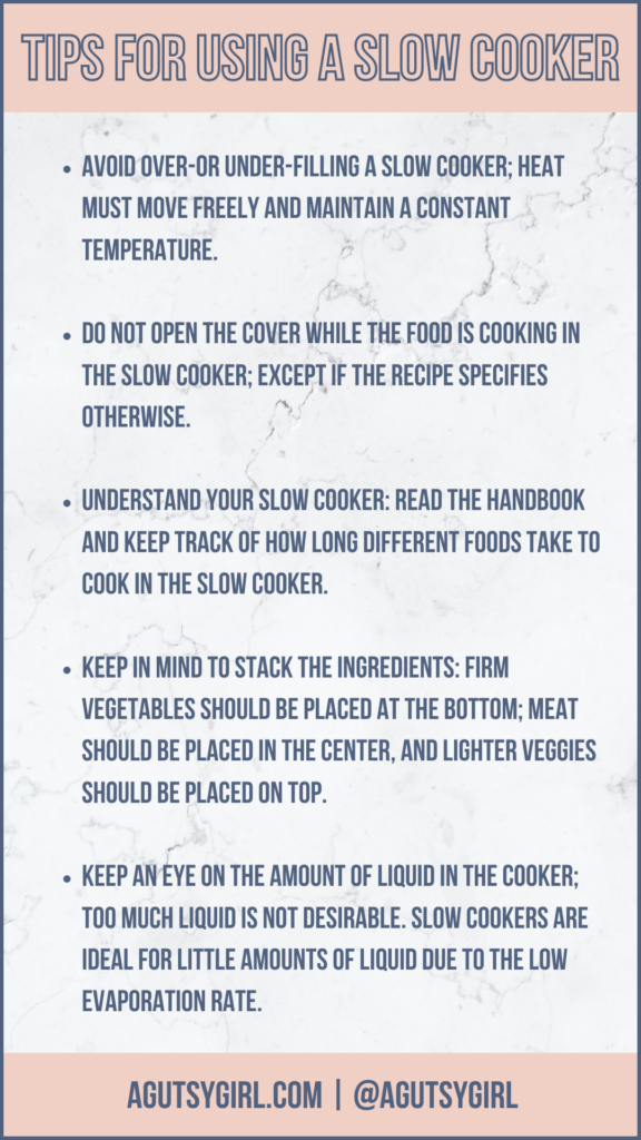 Tips for Using a Slow Cooker agutsygirl.com #slowcooker #slowcook