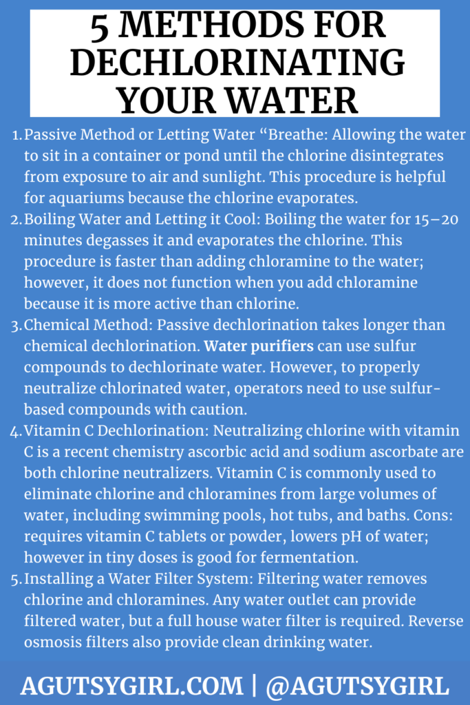 AquaTru water filter osmosis 5 methods for dechlorinating water gutsygirl.com