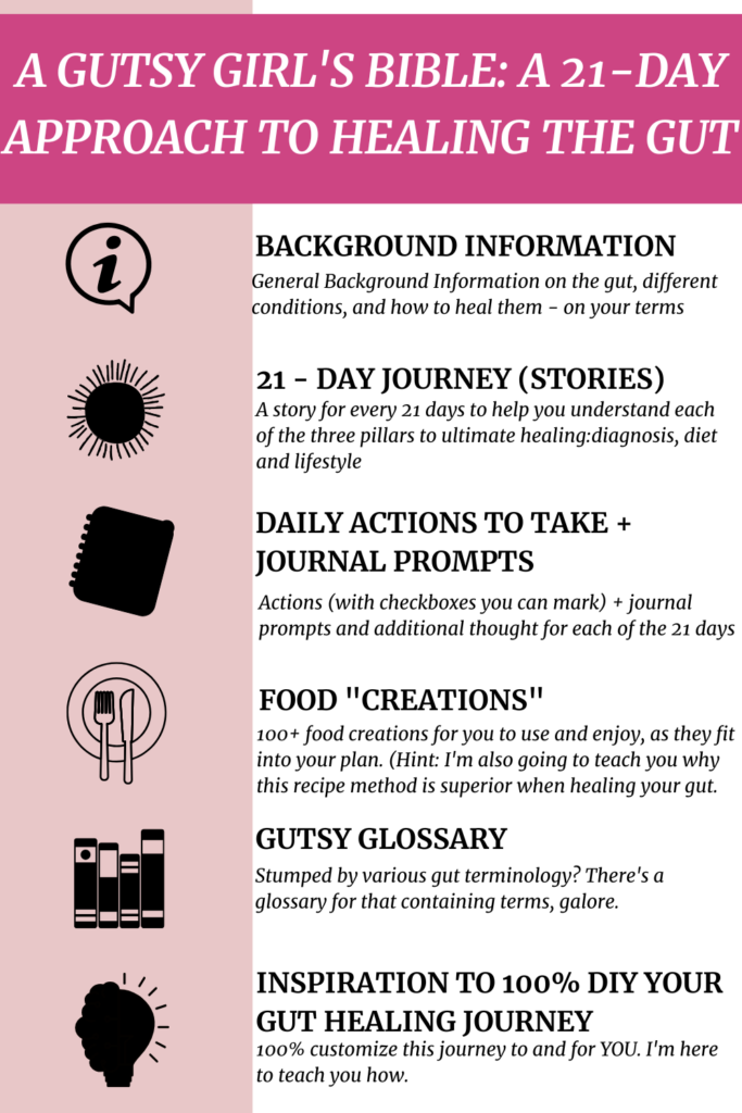 A Gutsy Girl's Bible a 21-day approach to healing the gut agutsygirlbook.com