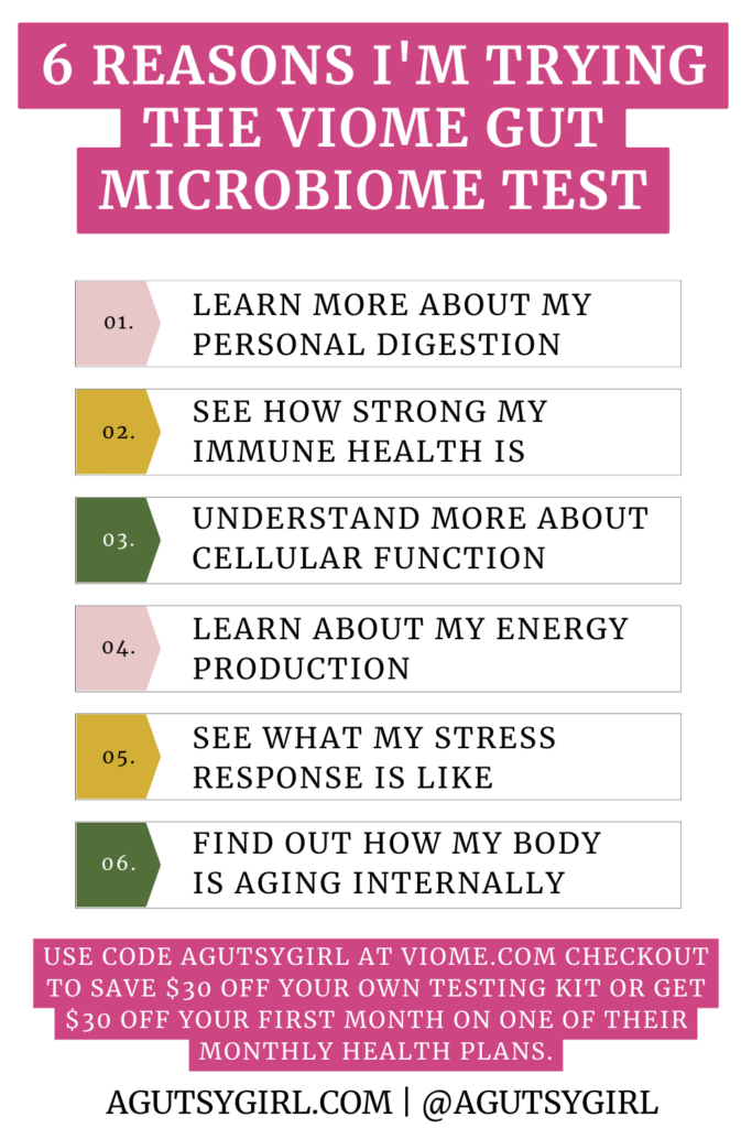 Viome Gut Microbiome Test agutsygirl.com #microbiome