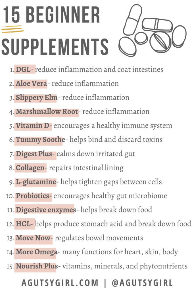 15 Best Supplements for Beginners {on your gut healing journey} agutsygirl.com #supplements #guthealth
