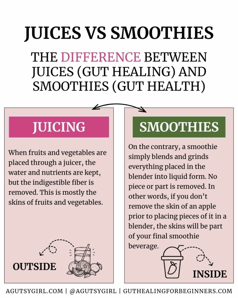 Juices vs Smoothies agutsygirl.com