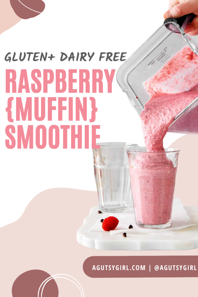 How to Make a Raspberry Smoothie {gluten and dairy free} health benefits agutsygirl.com #smoothies #dairyfree