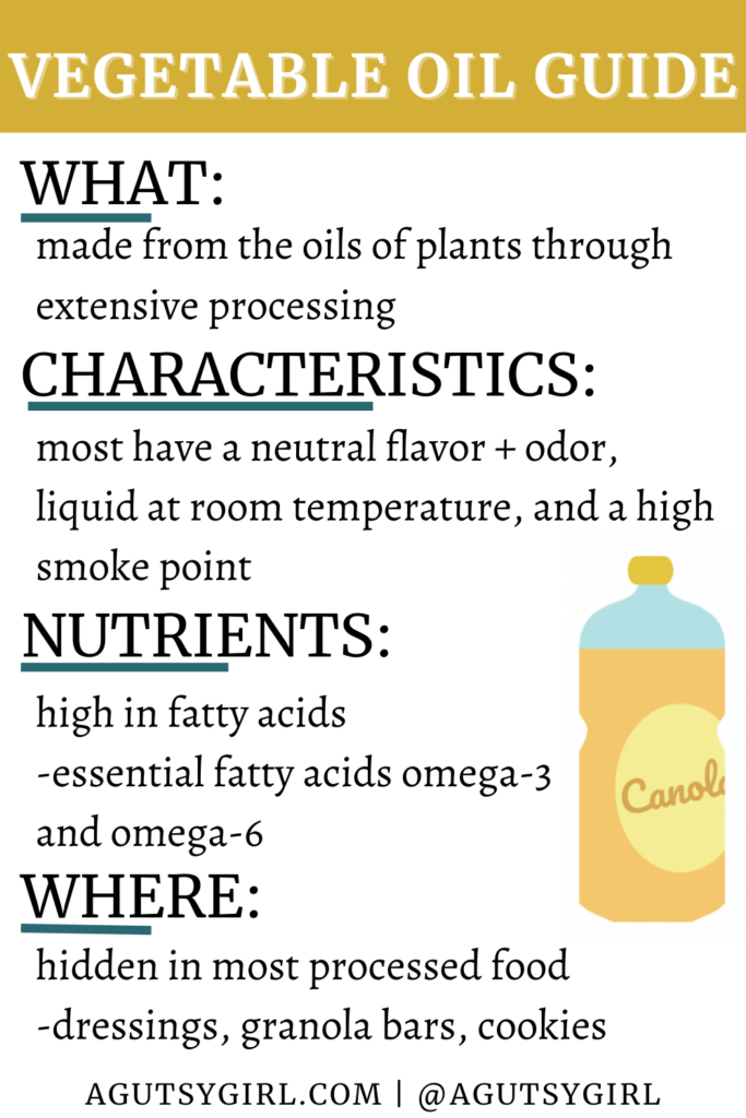 Vegetable Oil Ingredients Guide agutsygirl.com