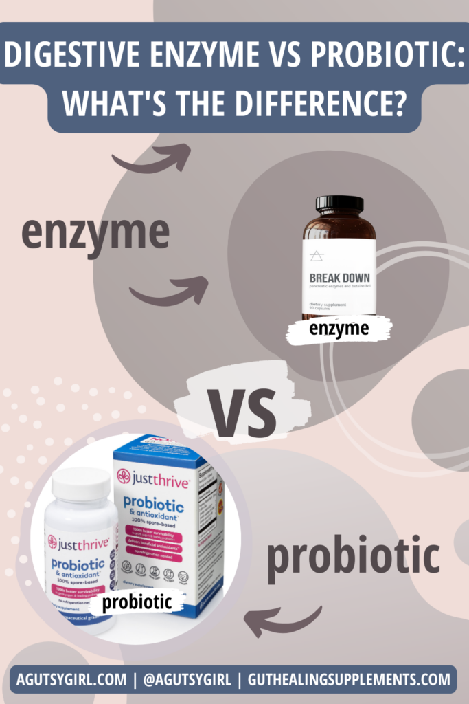 Enzyme vs Probiotic agutsygirl.com #probiotics #enzyme