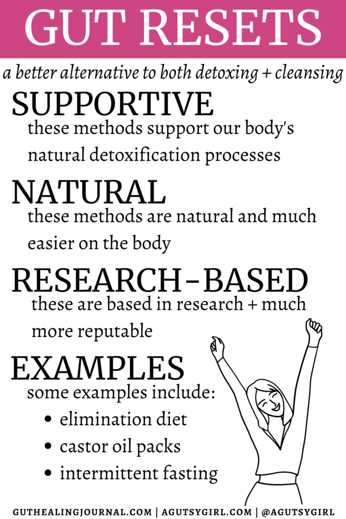 Cleanse vs Detox (for gut healing) agutsygirl.com #detox #cleanse gut reset