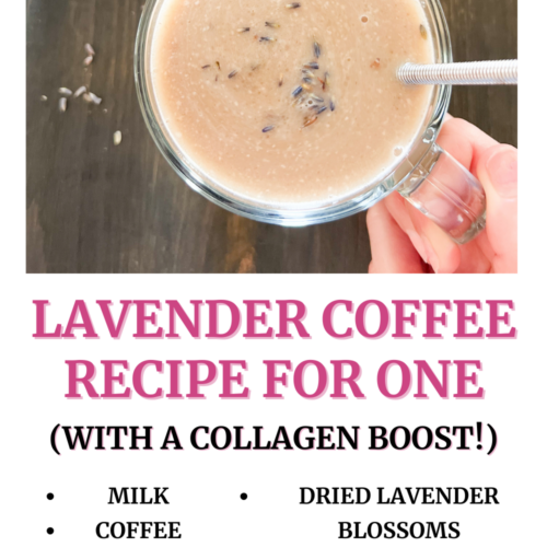 Lavender Coffee Recipe for One (with a Collagen boost!) agutsygirl.com #coffeerecipe #lavender