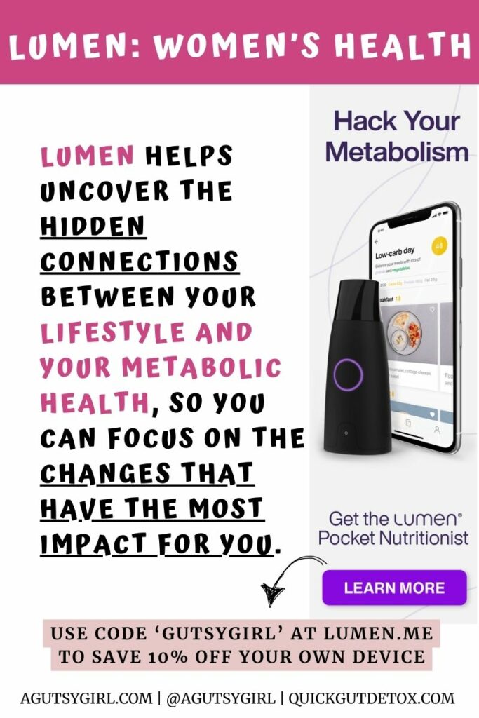 Lumen Device for women's health weight loss with A Gutsy Girl agutsygirl.com