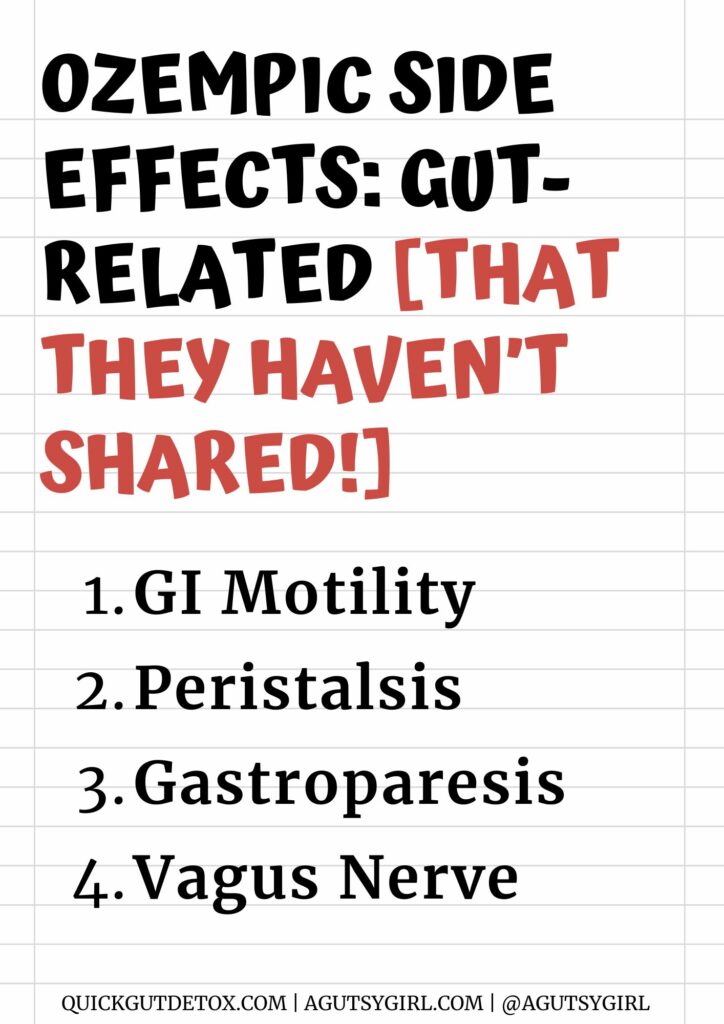 Ozempic Side Effects gut related with A Gutsy Girl agutsygirl.com