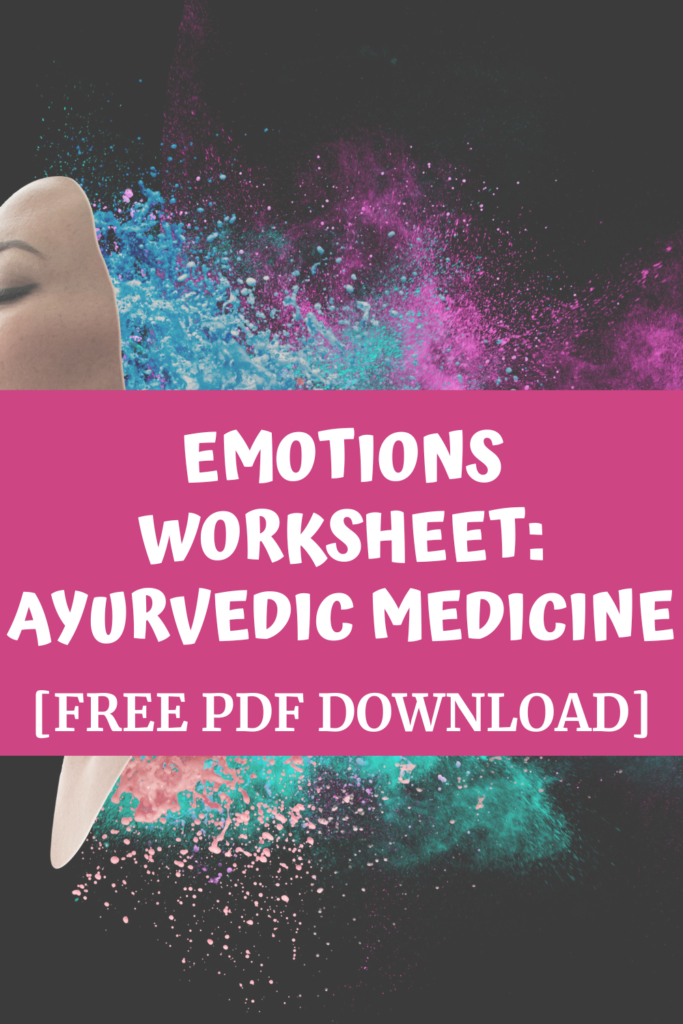 Emotions Worksheet Ayurvedic medicine agutsygirl.com